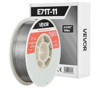 VEVOR Alambre de Soldadura MIG con Núcleo Fundente, E71T-11, 0,9 mm, 4,5 kg, de Acero Dulce sin Gas, con Bajas Salpicaduras para Soldadura por Arco en Cualquier Posición, para Uso en Exteriores
