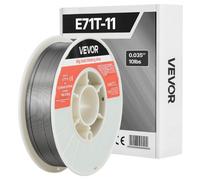 VEVOR Alambre de Soldadura MIG con Núcleo Fundente, E71T-11, 0,9 mm, 4,5 kg, de Acero Dulce sin Gas, con Bajas Salpicaduras para Soldadura por Arco en Cualquier Posición, para Uso en Exteriores