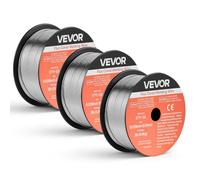 VEVOR Alambre de Soldadura MIG con Núcleo Fundente, E71T-GS, 0,9 mm, 0,9 kg, Acero Dulce sin Gas, con Bajas Salpicaduras para Soldadura por Arco en Cualquier Posición, para Exteriores, 3 Rollos
