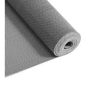 VEVOR Alfombra de Drenaje Antideslizante 90 x 500 cm, Alfombrilla Comercial de PVC Perforada, Felpudo Impermeable, Suelo Antideslizante para Cocina Piscina Terraza Baño Ducha Restaurante, Color Gris