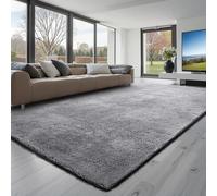 VEVOR Alfombra de Pelo Largo 3048 x 2438 mm, Mullida, de Triple Capa, para Salón, Dormitorio y Salón, Suave como Una Nube y sin Pelusa, Forma de Rectángulo, Color Gris, Altura del Pelo 35 mm