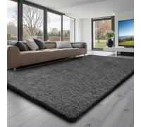 VEVOR Alfombra de Pelo Largo, Mullida, de Triple Capa, Forma Rectángulo, Ideal para Salón, Dormitorio y Jardín de Invierno, Suave, Antideslizante y sin Pelusa, Color Gris, 2438 x 1524 x 42 mm