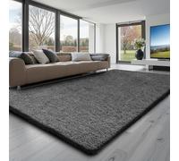 VEVOR Alfombra de Pelo Largo, Mullida, de Triple Capa, Forma Rectángulo, Ideal para Salón, Dormitorio y Jardín de Invierno, Suave, Antideslizante y sin Pelusa, Color Gris, 2438 x 1524 x 42 mm