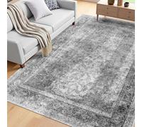VEVOR Alfombra Suave de 1,8 x 2,7 m Alfombra de Área Pelo Corto Antideslizante Resistente al Desgarro Elegante Ideal para Dormitorio, Oficina, Sala de Estar, Habitación Infantil, Entrada, Gris
