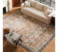 VEVOR Alfombra Suave de 2,7 x 3,7 m Alfombra de Área Pelo Corto Antideslizante Resistente al Desgarro Elegante Ideal para Dormitorio, Oficina, Sala de Estar, Habitación Infantil, Entrada, Marrón