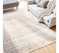 VEVOR Alfombra Suave de 1,5 x 2,4 m Alfombra Moderna Pelo Corto Antideslizante Resistente al Desgarro Elegante Ideal para Dormitorio, Oficina, Sala de Estar, Habitación Infantil, Entrada, Beige