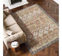 VEVOR Alfombra Suave de 1,8 x 2,7 m Alfombra de Área Pelo Corto Antideslizante Resistente al Desgarro Elegante Ideal para Dormitorio, Oficina, Sala de Estar, Habitación Infantil, Entrada, Marrón