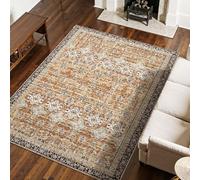 VEVOR Alfombra Suave de 2,3 x 2,9 m Alfombra de Área Pelo Corto Antideslizante Resistente al Desgarro Elegante Ideal para Dormitorio, Oficina, Sala de Estar, Habitación Infantil, Entrada, Marrón