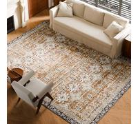 VEVOR Alfombra Suave de 2,7 x 3,7 m Alfombra de Área Pelo Corto Antideslizante Resistente al Desgarro Elegante Ideal para Dormitorio, Oficina, Sala de Estar, Habitación Infantil, Entrada, Marrón