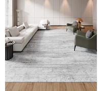 VEVOR Alfombra Suave de 3 x 4,3 m Alfombra Moderna Pelo Corto Antideslizante Resistente al Desgarro Elegante Ideal para Dormitorio, Oficina, Sala de Estar, Habitación Infantil, Entrada, Gris