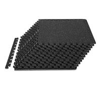 VEVOR Alfombras de Espuma Entrelazadas 12 Piezas Antideslizantes para Suelos 24" x 24" Alfombrillas de Bloqueo de Punto 1/2 de Grosor, Diseño Actualizado de 2 Capas para Aulas, Gimnasios, Hogar