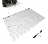 VEVOR Alfombrilla de arrastre, tapete de arrastre de campo de béisbol, tapete de rastrillo nivelador de césped, arrastre de campo, tapete de arrastre de malla de acero galvanizado duradero con cadena