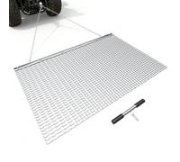 VEVOR Alfombrilla de arrastre, tapete de arrastre de campo de béisbol, tapete de rastrillo nivelador de césped, arrastre de campo, tapete de arrastre de malla de acero galvanizado duradero con cadena