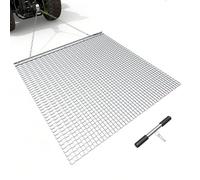 VEVOR Alfombrilla de arrastre, tapete de arrastre de campo de béisbol, tapete de rastrillo nivelador de césped, arrastre de campo, tapete de arrastre de malla de acero galvanizado duradero con cadena