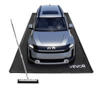 VEVOR Alfombrilla de Garaje de PVC Antideslizante, de 2,4 x 4,9 x 0,03 m, con Escobilla de Goma, Resistente e Impermeable, para Coches Compactos, Coches Medianos, SUV y Camionetas. Color Negro