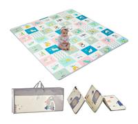 VEVOR - Alfombrilla de juego para bebé, 180 x 200 cm, extragrande, de espuma antideslizante de una sola pieza, plegable y reversible, con bolsa de viaje, impermeable, para actividades de bebés, niños 