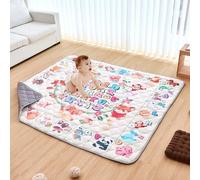VEVOR - Alfombrilla de juego para bebé, extragrande, 180 x 200 cm, antideslizante, de una sola pieza, gruesa, suave, plegable, impermeable, lavable a máquina
