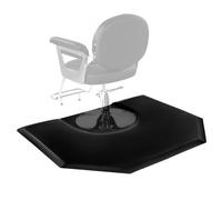 VEVOR Alfombrilla de Peluquería para Estilistas, Antifatiga, Hexagonal, con Corte Redondo, Superficie de PVC Fácil de Limpiar y Bordes Biselados Anticaídas, 1225 x 1505 x 25 mm, Negro Mate, 1 ud