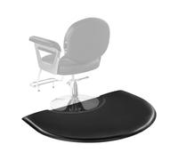 VEVOR Alfombrilla de Peluquería para Estilistas, Semicircular, Antifatiga, con Corte Redondo, Superficie de PVC Fácil de Limpiar y Bordes Biselados Antirretroceso, 1220 x 930 x 25 mm, Negro Mate