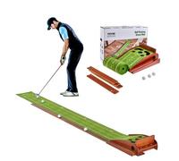 VEVOR Alfombrilla de Golf para Putting Green de 5 Hoyos para Interior, para Entrenamiento de Golf sin Arrugas, con Retorno Automático de Bolas, Guía de Alineación, 3 Bolas, 3090 x 385 x 180 mm