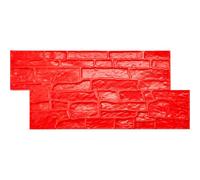 VEVOR Alfombrilla para Sellos de Hormigón 740x330x24 mm Textura de Poliuretano para Baldosas de Piedra Impresión de Suelo de Pizarra Moldes de Hormigón para Decoración de Exteriores, Color Rojo