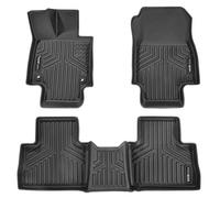 VEVOR Alfombrillas para Automóvil, Aptas para Toyota RAV4(No para Híbridos o Prime) 2019-2024, 3 Piezas de Revestimientos para Primera y Segunda Fila, TPE, Todo Tipo de Clima, Fácil de Limpiar, Negro