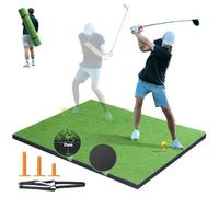 VEVOR Alfombrillas de Golf 152x152 cm Tapetes para Práctica de Golf Esterilla de Entrenamiento de Golpe de Golf Espesor de 15 mm Tapete para Práctica de Golf en Patio Trasero, Exterior