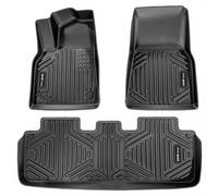 VEVOR Alfombrillas para el Suelo de Coche, Tesla Model Y 2021-2024, 3 Piezas de Revestimientos para la Primera y Segunda Fila, TPE, para Todo Tipo de Clima, Fácil de Limpiar y Seguro para SUV, Negro