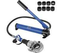 VEVOR Alicate Hidráulica con 8 Matrices Extraíbles 16 - 32 mm, Crimpadora Hidráulica 6 toneladas de Fuerza de Presión, Separador de Alicates de Cabezal 360° para Terminales Cables de Cobre Aluminio