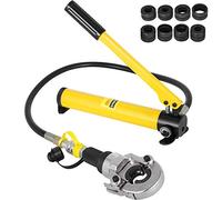 VEVOR Alicate Hidráulica con 8 Matrices Extraíbles 16-32 mm, Crimpadora Hidráulica 6 toneladas de Fuerza de Presión, Separador de Alicates de Cabezal 360° para Terminales Cables de Cobre Aluminio