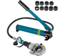 VEVOR Alicate Hidráulica con 9 Matrices Extraíbles, Giratorio 360 °, Separador de Alicates con Fuerza de Presión 6 T, Crimpadora Hidráulica Apta para Racores en Forma de V/TH de 12-28 mm / 16-32 mm