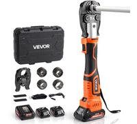 VEVOR Alicates de Prensa Eléctrica para Tuberías de 18 V, Herramienta de Prensado de Tubos con 4 Mordazas U16, U20, U25, U32 y 2 baterías de 2 Ah, para Reparaciones, Instalaciones de Fontanería