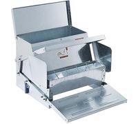 VEVOR Alimentador de Pollos de Pedal Capacidad de 11 kg Comedero Automático para Aves de Corral Alimenta 10 Pollos hasta 11 Días Acero Galvanizado con Tapa Impermeable Prevención de Ratas para Aves