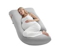 VEVOR Almohada Corporal de Maternidad en Forma de G, con Funda Extraíble y Lavable, Suaves y Transpirables para Aliviar la Espalda, el Vientre, Las Caderas y Las Piernas, 1320 x 680 x 200 mm