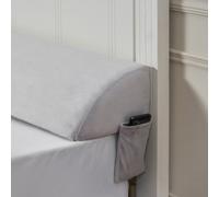 VEVOR Almohada de Cuña para Cabecera, Tamaño King, 193 x 25 x 15 cm, Rellena el Espacio Entre la Cabecera y el Colchón de 0 a 18 cm. Suave y Afelpada, con Bolsillo Lateral para el Respaldo, Gris