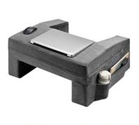 VEVOR Almohada de Lectura, Almohada Grande para Cama 61x53,3x29 cm con Paño Lavable, 2 Bolsillos y Portavasos, Reposacabezas de Espuma Viscoelástica para Leer, Jugar, Descansar y Trabajar, Gris