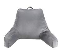 VEVOR Almohada de Lectura Tamaño Estándar con Espuma Viscoelástica Triturada, Respaldo con 3 Bolsillos y Tela Corta de Terciopelo Lavable, Parte Superior con Asa para Leer, Jugar, Descansar, Gris