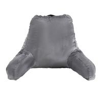 VEVOR Almohada de Lectura Tamaño Grande con Espuma Viscoelástica Triturada, Respaldo con 3 Bolsillos y Tela Corta de Terciopelo Lavable, Parte Superior con Asa para Leer, Jugar, Descansar, Gris