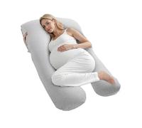 VEVOR Almohada de Maternidad de Cuerpo Completo en Forma de U, para Embarazadas Suaves y Transpirables con Funda Extraíble y Lavable, para Aliviar la Espalda, el Vientre, 1290 x 680 x 210 mm