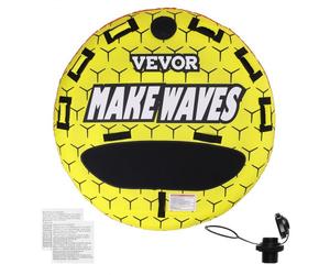 VEVOR Almohadilla Inflable con Tubo Remolcable, Carga de 231kg 1-3 Pasajeros Tubos Remolcables Redondos para Deporte Acuático de 1600mm para Barcos, Cubierta Completa de Nailon, Asas de Agarre EVA