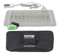 Almohadilla térmica de infrarrojos lejanos VEVOR, 52 piedras de jade natural y 20 piedras de turmalina para aliviar el dolor de espalda, almohadilla térmica de infrarrojos de 103-159 ℉ con controlador