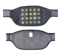 VEVOR Almohadilla Térmica de Infrarrojos Lejanos con 10 Piedras de Jade Natural y 10 de Turmalina para Aliviar el Dolor, con Masaje de Vibración de 3 Niveles para Cintura, 1375 x 215 x 50 mm, Neopreno