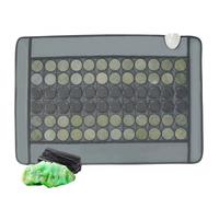 VEVOR Almohadilla Térmica de Infrarrojos Lejanos con 48 Piedras de Jade Natural y 24 Piedras de Turmalina para Aliviar el Dolor, con Controlador Inteligente y Apagado Automático, 805 x 560 x 7,5 mm