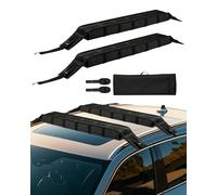 VEVOR Almohadillas Universales para Portaequipajes de Coche 83,8 cm Almohadillas Blandas Carga de 80 kg con Correas de Amarre, Bolsa de Almacenamiento para Canoas, Kayak, Tablas de Snowboard