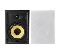 VEVOR Altavoces de Pared 203,2 mm 1 Par, Sistema de Altavoces Empotrables para Pared, con Rejilla Pintable, Sonido Hi-Fi, Potencia Máxima de 200 W, Rectangulares, para Sala de Estar, Cine en Casa