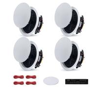 VEVOR Altavoces de Techo 165,1 mm 4 Piezas, Sistema de Altavoces para Techo con Amplificador y Bluetooth, Montaje Empotrado con Cable, para Sala de Estar, Cine en Casa, Comedor, Balcón Cubierto