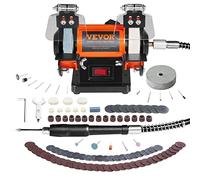 VEVOR Amoladora de Banco con Motor sin Escobillas 50 W 2980 RPM con 3 Muelas 100+ Pulidora de Joyería de Velocidad Ajustable Esmeriladora Fina y Gruesa Eliminación de Óxido de Metales de Joyería