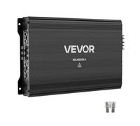 VEVOR Amplificador para Automóvil 4 Canales Clase AB Máximo 4 x 250W a 4 ohmios y 4 x 500W a 2 ohmios, Amplificador Estéreo de Audio para Coche Puenteable para Sedán SUV Camioneta Vehículo Todoterreno