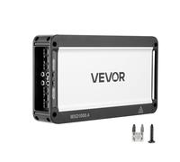 VEVOR Amplificador para Automóvil 4 Canales Clase D Máximo 4 x 500W a 4 ohmios y 4 x 1000W a 2 ohmios, Amplificador Estéreo de Audio para Coche Puenteable para Vehículo Todoterreno Camioneta Sedán SUV