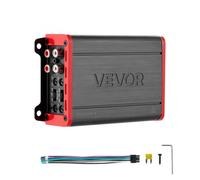 VEVOR Amplificador para Automóvil 4 Canales Puenteable Clase D, Máximo 4 x 120W a 4 ohmios y 4 x 200W a 2 ohmios, Amplificador Estéreo de Audio para Coche para Vehículo Todoterreno Camioneta SUV Sedán